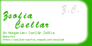 zsofia csellar business card