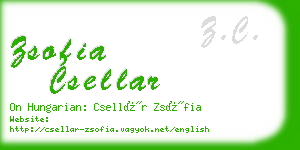 zsofia csellar business card